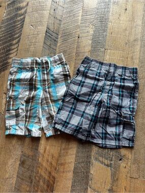 Kids Plaid Cargo Shorts